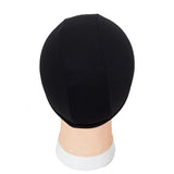 Maxbell Black Spandex Dome Cap for Making Wigs Nylon Snood Stretchy Wig Cap 3pcs