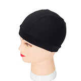 Maxbell Black Spandex Dome Cap for Making Wigs Nylon Snood Stretchy Wig Cap 3pcs