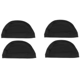 Maxbell Black Spandex Dome Cap for Making Wigs Nylon Snood Stretchy Wig Cap 4pcs