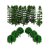 Maxbell 40pcs Plastic Scenery Landscape Train Green Model Trees Scale 1/100 HO Scale - Aladdin Shoppers