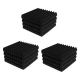 Maxbell 12pcs Studio Acoustic Foam Panels Nosie Dampening Foam Black