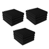 Maxbell 12pcs Studio Acoustic Foam Panels Nosie Dampening Foam Black