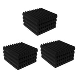 Maxbell 12pcs Studio Acoustic Foam Panels Nosie Dampening Foam Black