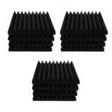 Maxbell 12pcs Studio Acoustic Foam Panels Nosie Dampening Foam Black
