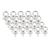 Maxbell 20Pieces Sterling Silver 925 Pendant Clasp Pearl Bail Pins Connector 4mm 5mm - Aladdin Shoppers