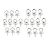 Maxbell 20Pieces Sterling Silver 925 Pendant Clasp Pearl Bail Pins Connector 4mm 5mm - Aladdin Shoppers