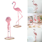 Maxbell 2pcs Resin Flamingo Figurine Miniature Sculpture Glass Stand Table Ornament