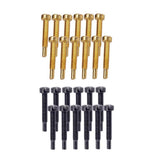 Maxbell 12 Sets Electric Guitar Humbucker Polepiece Mounting Screws Golden + Black