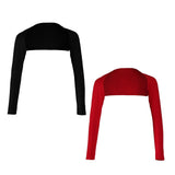 Maxbell Black Red Women One-piece Long Sleeve Arm Cover Shrug Bolero Hijab Muslim