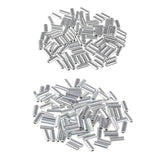 Maxbell 200Pcs Single Aluminum Fishing Crimp Sleeves Wire Leader Sleeve Connectors