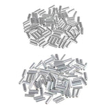 Maxbell 200Pcs Single Aluminum Fishing Crimp Sleeves Tube Fishing Tackle Sleeves