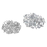 Maxbell 200Pcs Single Aluminum Barrel Fishing Crimp Sleeves Tube Wire Leader Sleeve