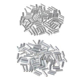 Maxbell 200Pcs Single Aluminum Barrel Fishing Crimp Sleeves Tube Wire Leader Sleeve