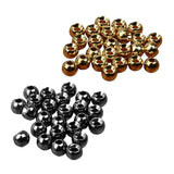 Maxbell 50 Pieces Tungsten Slotted Beads Fly Tying Beads Nymph Head Ball Beads 2.4mm