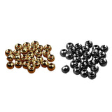 Maxbell 50 Pieces Tungsten Slotted Beads Fly Tying Beads Nymph Head Ball Beads 2.4mm