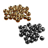 Maxbell 50 Pieces Tungsten Slotted Beads Fly Tying Beads Nymph Head Ball Beads 2.4mm
