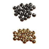 Maxbell 50 Pieces Tungsten Slotted Beads Fly Tying Beads Nymph Head Ball Beads 2.4mm
