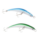 Maxbell 2pcs Topwater Fishing Lures Baits Crankbaits with Treble Hooks Green/Blue