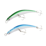Maxbell 2pcs Topwater Fishing Lures Baits Crankbaits with Treble Hooks Green/Blue