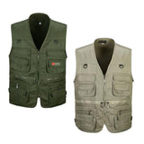 Maxbell 2pcs Men's Multi Pocket Waistcoat Fishing Outdoor Travel Photography Vest
