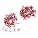 Maxbell 200pcs Sea Fishing Hook Treble Hooks High Carbon Steel Fishhooks Tackle 4#6#