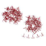 Maxbell 200pcs Sea Fishing Hook Treble Hooks High Carbon Steel Fishhooks Tackle 4#6#