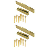 Maxbell Brass Bridge Pins Pegs Saddle Nut Set for Acoustic Folk Guitar