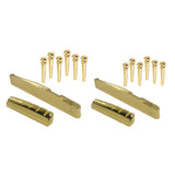 Maxbell Brass Bridge Pins Pegs Saddle Nut Set for Acoustic Folk Guitar