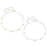 Maxbell 2pcs Pearl Diamante Diamond Ladies Waist Chain Charm Belt One Size Fit All - Aladdin Shoppers