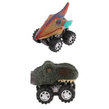 2xDinosaurs Figures Pull Back Cars Jurassic Toys Kids Children Birthday Gift