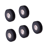 Maxbell 5 Roll Waterproof Adhesive Ice Hockey Cloth Stick Grip Tape 25mmx22.5m Black