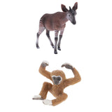 Maxbell Maxbell 2 Pieces Simulation Wildlife Animal Okapi Little Gibbon Model Kids Toy