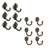 Maxbell 12Pcs Cloth Coat Towel Hangers Door Wall Kitchen Bedroom Bath Hooks 2 Styles