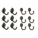 Maxbell 12Pcs Cloth Coat Towel Hangers Door Wall Kitchen Bedroom Bath Hooks 2 Styles