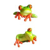 Maxbell Resin 3D Funny Frog Figurine Office Desk Car Dashboard Onament 2Pcs
