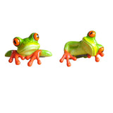 Maxbell Resin 3D Funny Frog Figurine Office Desk Car Dashboard Onament 2Pcs