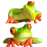 Maxbell Resin 3D Funny Frog Figurine Office Desk Car Dashboard Onament 2Pcs