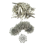 Maxbell 120 Pieces Vintage Feather Dream Catcher Charm Pendants DIY Jewelry Crafts