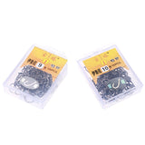 Maxbell 200pcs Barbed Fishing Hook High-Carbon Steel Fishhook Saltwater Black 9# 10#