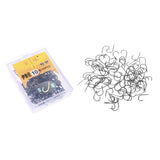 Maxbell 200pcs Barbed Fishing Hook High-Carbon Steel Fishhook Saltwater Black 9# 10#