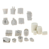 Maxbell 1/35 Military Soldier Food Supplies Basket Cask Models for Sand Table Scene