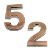 Maxbell 2pcs Copper Plastic Self-Adhesive Sticky Home Hotel Office Door Number Sign