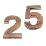 Maxbell 2pcs Copper Plastic Self-Adhesive Sticky Home Hotel Office Door Number Sign