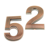 Maxbell 2pcs Copper Plastic Self-Adhesive Sticky Home Hotel Office Door Number Sign