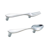 Maxbell 2pcs Creative Spoon Shaped Pull Handle Kitchen Cabinet Cupboard Knob Chrome