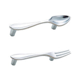 Maxbell 2pcs Creative Spoon Shaped Pull Handle Kitchen Cabinet Cupboard Knob Chrome