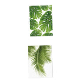 Maxbell 2pcs Unframed Green Palm Leaf Canvas Oil Painting Picture Wall Art Decor