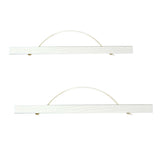 Maxbell 2pcs Magnet Wooden Picture Frame DIY Photo Poster Painting Hanger White