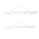 Maxbell 2pcs Magnet Wooden Picture Frame DIY Photo Poster Painting Hanger White