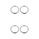 Maxbell 2 Pairs of Smooth Welded Polished Boat Marine Stainless Steel O Ring